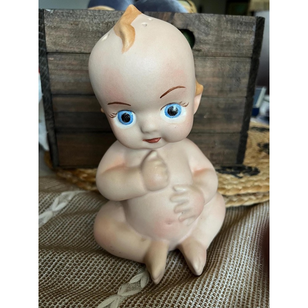 Vintage Baby Shower Hand-made Kewpie Doll powder holder from 1970 - Picture 1 of 6